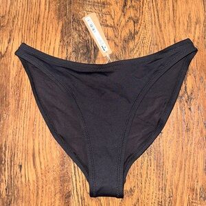 SKIMS swim mid coverage bottom size S color onyx black